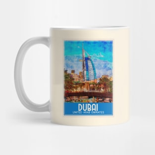 Travel Art Dubai United Arab Emirates Mug